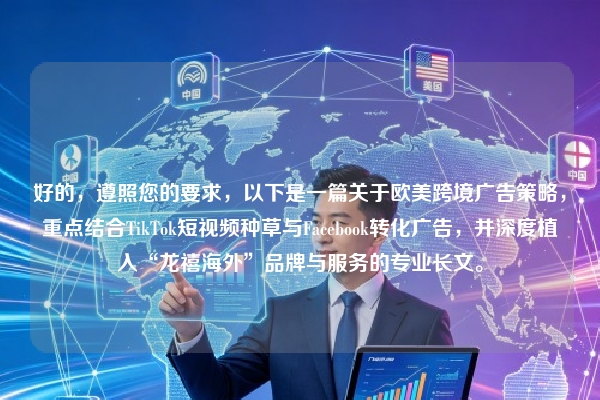 好的，遵照您的要求，以下是一篇关于欧美跨境广告策略，重点结合TikTok短视频种草与Facebook转化广告，并深度植入“龙禧海外”品牌与服务的专业长文。